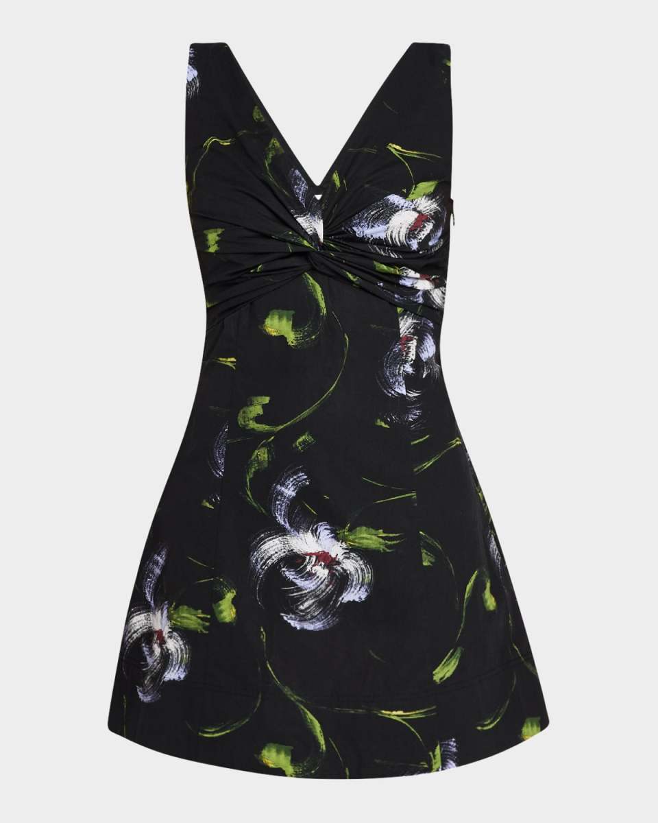 Harper Printed V-Neck Mini Dress